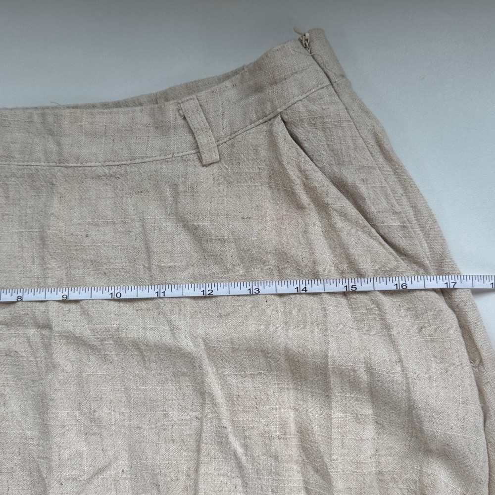 Stradivarius Linen Blend Skirt Size 4 - Picture 6 of 8